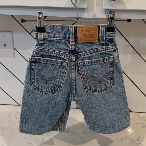 Levi’s 550 relaxed fit early Y2K vintage denim shorts jorts play size 5 slim - Picture 2 of 8